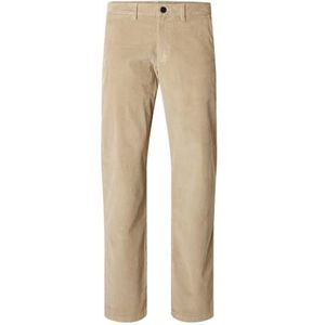 SELECTED HOMME Slh196-straight Miles Cord Pant W Noos Slh196-Straight Miles W Noos corduroy broek voor heren (1 stuk), Chincilla