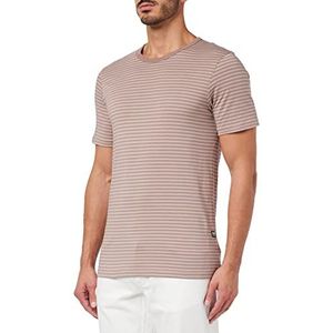 G-STAR RAW Stripe Slim T-shirt voor heren, Veelkleurig (Dumic/Chocolate Berry Stripe D22778-c339-d956)