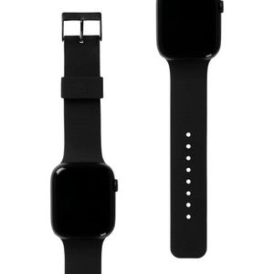 URBAN ARMOR GEAR UAG DOT siliconen armband voor Apple Watch 49 mm / 45 mm / 44 mm / 42 mm [Watch Ultra, Watch SE, Series 8/7/6/5/4/3/2/1, zachte siliconen, roestvrijstalen sluiting] zwart