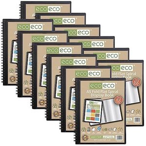 Eco-eco 12 x 20 insteekhoezen, spiraalbinding, 50% gerecycled, A5, 136 x 12 cm, 12 stuks