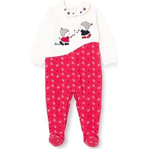 Chicco Tutina in Felpa Elasticizzata Con Aperia Entrogamba pantoffels voor BBS en Bambins baby jongens, rosso bianco meerkleurig