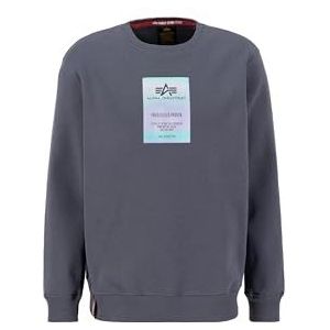 ALPHA INDUSTRIES Sweat-shirt pour homme Rainbow Refl. Label Stylish Sweater, Noir gris., M