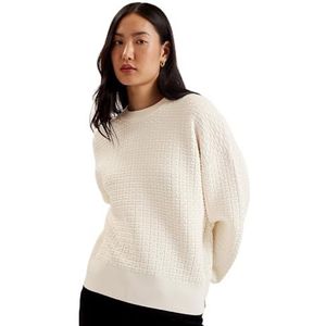 Ted Baker Pull à col rond en tricot jacquard Wmk-tedtyy pour femme, ivoire, 38