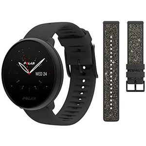 Polar Ignite 2 fitness-smartwatch, GPS, hartslag-tracker aan de pols, gepersonaliseerde trainingshandleiding, slaapbewaking en ontspanning, weer- S-L kristal, grijs