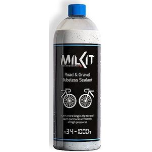 milKit Tubeless Racefiets & Gravel Afdichtingsmelk voor racefiets & Gravel, 1000 ml fles, afdichtmiddel voor fietsbanden