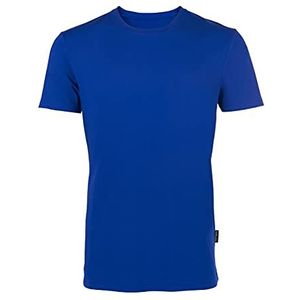 HRM Luxe T-shirt met ronde hals voor heren, hoogwaardig T-shirt, ronde hals van 100% biologisch katoen, basic T-shirt, wasbaar tot 60 °C, hoogwaardige en duurzame herenkleding, koningsblauw, 4XL, Royal Blauw