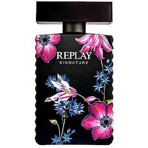 Replay - Signature For Woman Eau de Parfum - Frisse en elegante damesgeur, opvallende geur van de familie Cyprus - Floral, fles van 100 ml