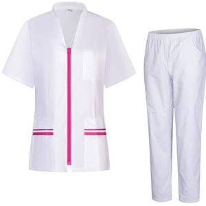 MISEMIYA - Sanitair uniform voor dames - hemd en broek voor dames - werkkleding voor dames 712-8312, Fuchsia 21