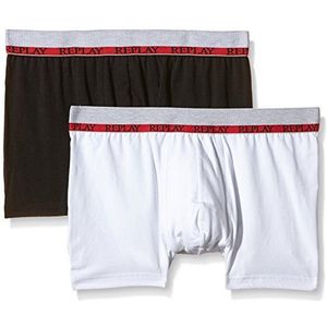 Replay Heren boxershorts, wit (wit/zwart), S, wit (wit/zwart)