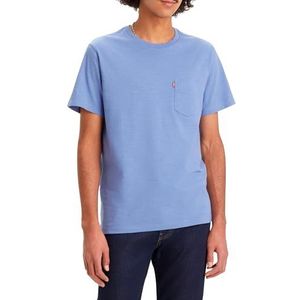 Levi's Ss Classic Pocket Tee T-shirt voor heren (1 stuk), Gebleekt gevlamd denim