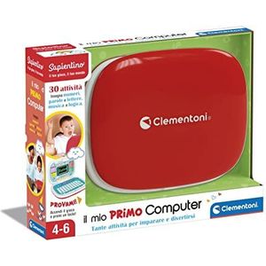 Clementoni - 17679 - Sapientino - Mijn eerste laptop, interactieve leercomputer voor kinderen van 4 jaar, laptop voor kinderen met 30 activiteiten, Italiaanse versie