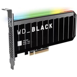 Western Digital WDS400T1X0L AN1500 1 TB NVMe SSD Add-In-Card, leessnelheid tot 6500 MB/s en schrijfsnelheid tot 4100 MB/s, zwart