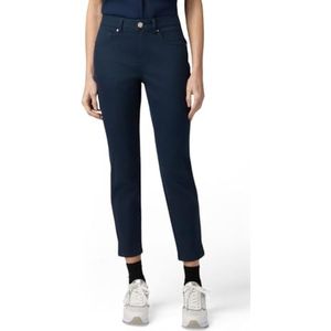 Oltre: Pantalon skinny en coton et Tencel avec bouton bijoux Spring Summer 25, bleu, 44