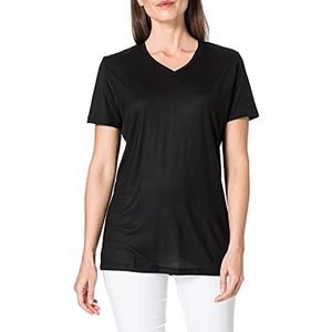 Trigema Dames V-shirt van 100% lyocell, zwart (008)