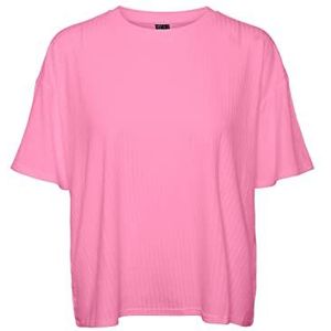 Pieces Pckylie SS Oversized Tee Noos Dames T-shirt, Begonia Pink, S, begonia rose