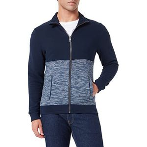 TOM TAILOR heren gestreept sweatshirt, 16916 - marineblauw met Space Yarn blauw