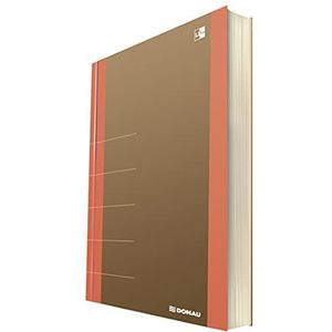 DONAU Life FSC® 1370001FSC-12 notitieblok geruit met organizer, 80 pagina's, softcover, oranje | voor kantoor, school en thuis | als dagboek, bullet journal, schrijfboek, stijlvol design