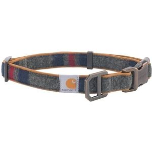 Carhartt Volledig verstelbare canvas hondenhalsband, reflecterende naden voor meer zichtbaarheid, gestreepte deken, maat L