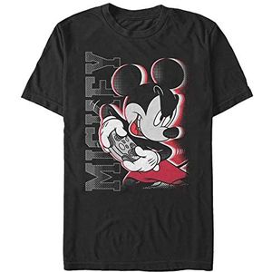 Disney Unisex T-shirt met Mickey Gamer-motief, korte mouwen, zwart, XXL, SCHWARZ