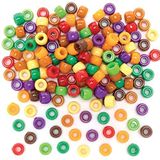 Baker Ross FE603 Pony-kralenset voor kinderen, 600 stuks, parels in herfstkleuren, parels voor kinderen, sieraden maken