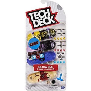 Tech Deck 6028815 Vingerskate-set, 4 vingerskates, authentiek, 96 mm, om te personaliseren, speelgoed voor kinderen vanaf 6 jaar, willekeurige modellen