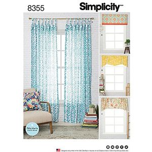 Simplicity Patroon 8355 OS (One Size) behandeling voor venster 99 1/2 inch breed x 160 cm, papier, wit, 22 x 15 x 1 cm