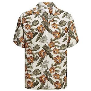 JACK&JONES PLUS Jjejeff Resort T-shirt bloemen Ss Pls Sn shirt heren, Cloud Danser