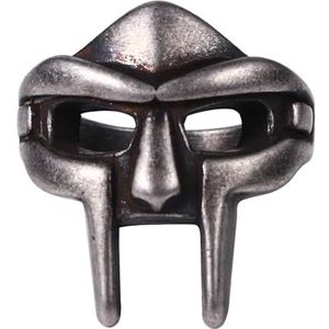 Flongo - Klassieke ring voor heren, helmringen met Spartana-masker, gezichtsmasker, met Romeinse gladiatorhelm, MF Doom Vikingring