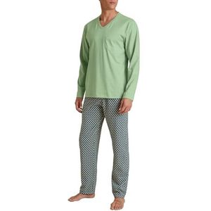 CALIDA Ensemble pyjama relax imprimé pour homme, Vert iris, 48-50