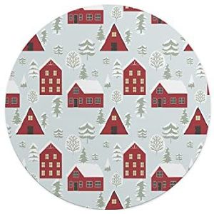 Questo Casa, Ronde muismat met antislip onderkant voor kantoor en thuis, diameter 22 cm