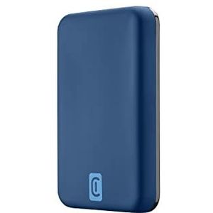 Cellularline | Wireless Power Bank MAG 5000 | Draagbare oplader compatibel met Mag Safe ecosysteem – capaciteit 5000 mAh – 7,5 W draadloos opladen – 1 x USB-C 18 W – voor iPhone 12 en hoger – blauw
