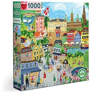 eeBoo Puzzel met 1000 stukjes van gerecycled karton voor volwassenen, blader door de stad Kopenhagen, PZTCOP, 1