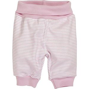 Schnizler Joggingbroek, babybroek met elastische buikomslag, Oeko-Tex Standard 100 - broek - babymeisjes, roze (wit/lichtroze), prematuur, Roze