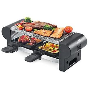 SENYA Apparaat voor 2 personen, met afneembare kooksteen, antiaanbaklaag, 350 W, My Little Raclette, SYCK-G065, zwart