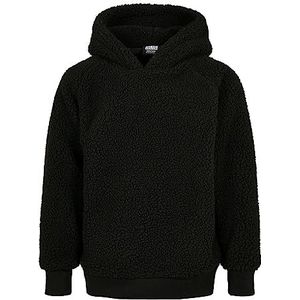 Urban Classics Sherpa Hoodie voor jongens, zwart.