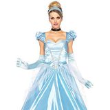 Leg Avenue Classic Cinderella Por kostuum voor dames, 1 stuk, Blauw