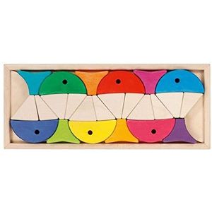 goki 24-delige speelset met 6 kleurrijke vissen, 34 x 14 x 3 cm, 58472