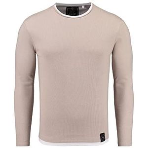 KEY LARGO Sarasota Ronde sweatshirt voor heren, zand (1005), L, zand (1005)