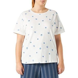 TOM TAILOR Dames T-shirt in extra grote maten, 10315 wit whisper