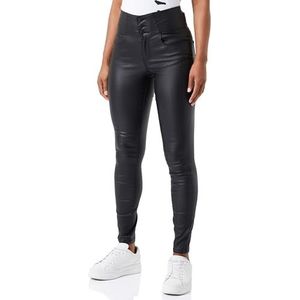 Vero Moda Vmdonna SHR Skinny Coated Pants Jeans pour femme, Noir, XS(W) / 32L
