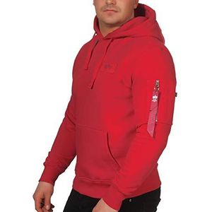 ALPHA INDUSTRIES Capuchontrui voor heren met rugopdruk, Speed Red