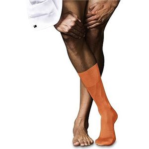 FALKE Heren nr. 9 ademende sokken katoen lichte glans versterkt platte teennaad effen hoge kwaliteit elegant voor kleding en werk 1 paar, Rood (Fire 8150)