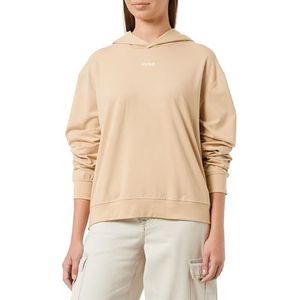 HUGO Shuffle_hoodie dames sweatshirt met capuchon, Medium beige 265