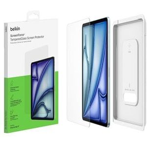Belkin ScreenForce TemperedGlass displaybeschermfolie voor iPad Air 11 inch (9H-index, 0,33 mm gehard glas, krasbestendig, eenvoudige installatie, compatibel met beschermhoes en Apple Pencil)