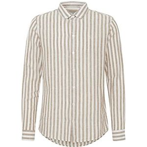 Casual Friday Cfanton 0053 Bd Ls Linen Mix T-shirt voor heren, 181022