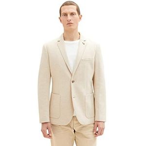 TOM TAILOR 1037183 Colbert Uomini (1 stuk), 29114 - Beige Pique Melange