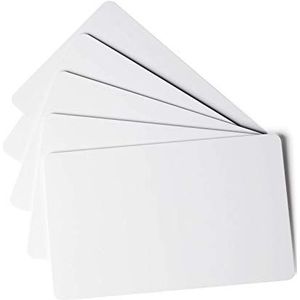 Durable 891402 Plastic kaart, blanco, dun, voor Duracard ID300, wit, 100 stuks