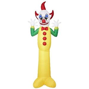 Smiffys 52914 Enorme Clown Opblaasbare Outdoor 3 m Unisex Volwassenen, Meerkleurig, One Size