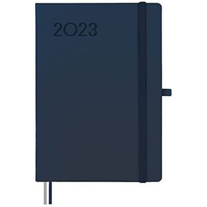 Finocam - Agenda 2023, minimale textuur, weekoverzicht, verticaal, januari 2023 - december 2023 (12 maanden), blauw Spaans