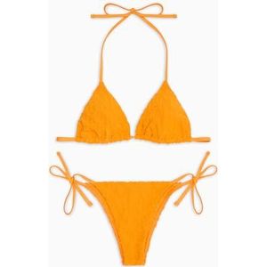 EMPORIO Armani Driehoekige bikini met 3D-logo voor dames, oranje, XL, Mango 3D-logo Ea, XL, 3D Mango Logo Ea, XL